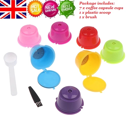 9X/Set Refillable/Reusable Coffee Capsule Pods Cups for Dolce Gusto Mach-xd