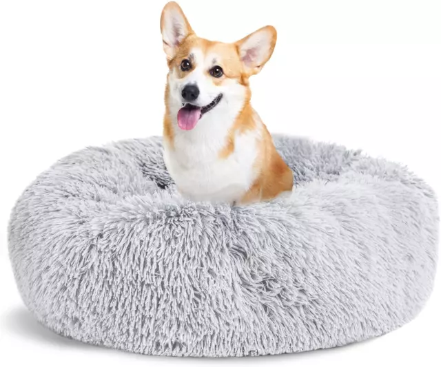 Calming Dog Bed Donut Dog Bed for Small, Medium, Large Dogs Anti-Anxiety Cuddler