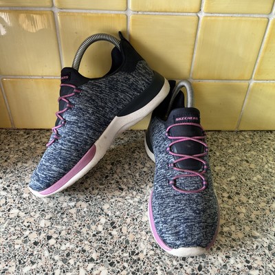 DKNY Donna Bianco In Finta Pelle & Tessuto Scarpe da ginnastica Scarpe da ginnastica EU38 UK5 NUOVO 