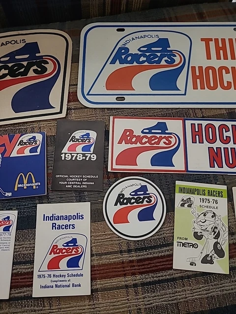1970S INDIANAPOLIS RACERS Memorabilia Wha Hockey License Plate Crest ...