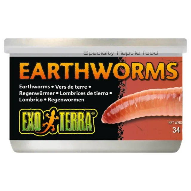 Exo Terra Canned Earthworms (Regenwürmer) 34 g, UVP 5,89 EUR, NEU