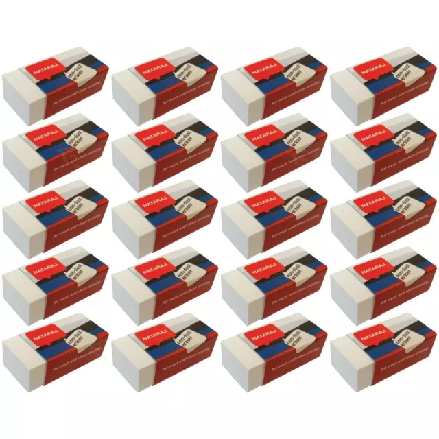 PENCIL ERASERS Rubber Medium White School Office Kids Home Soft Eraser Multipack