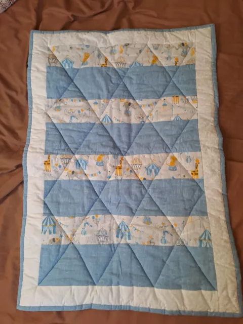 Handmade Baby Circus Print Quilt