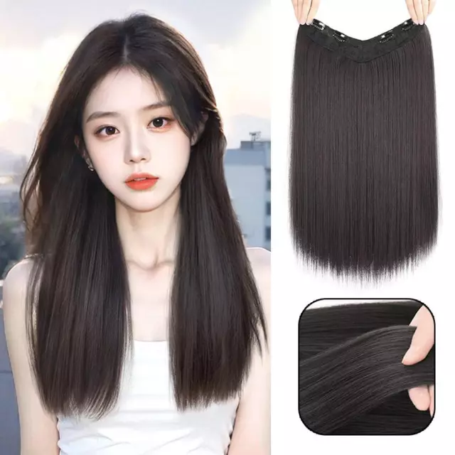 Wig Female Hair Extension Long Straight Hair Invisible Seamless Pad Hair Wi J9N0