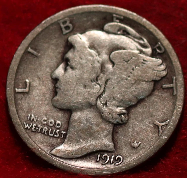 1919-D Denver Mint Silver Mercury Dime