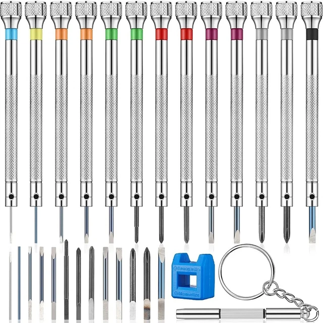 TIMCO Schlagbohrer-Set 28-teilig – Mit 27 Bits & Magnetischem Bithalter, Stoßfestes Gehäuse