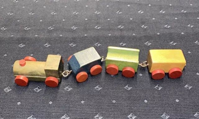 Antik Eisenbahn Holzeisenbahn Lok 60er 70er Holzspielzeug Spielzeug OSTHEIMER?