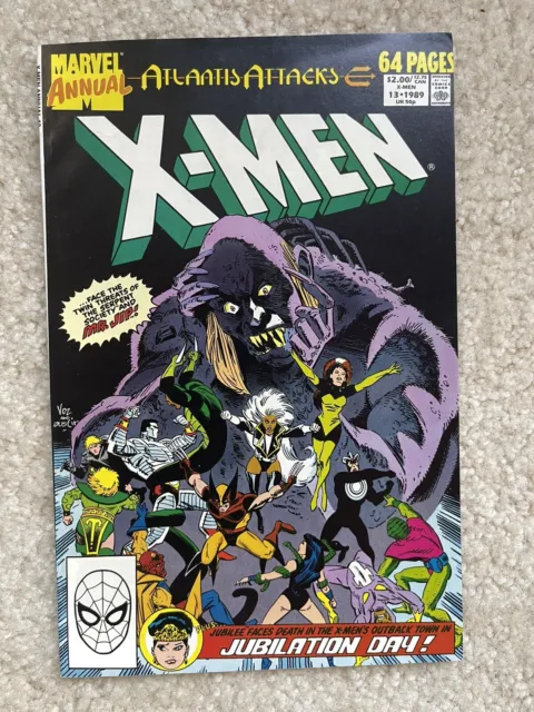 X-Men Annual #13 Marvel Comic Book Atlantis Attacks 1989 Vintage Wolverine