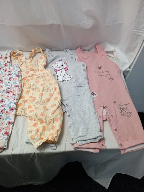 ❤️ 7 X Girls Clothes Bundle Dress Jumpsuit Top Age 6-9 Months Vgc
