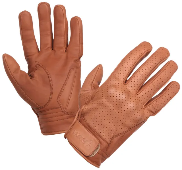 Motorrad Handschuh Modeka Hot Classic Farbe: Braun Gr: 9