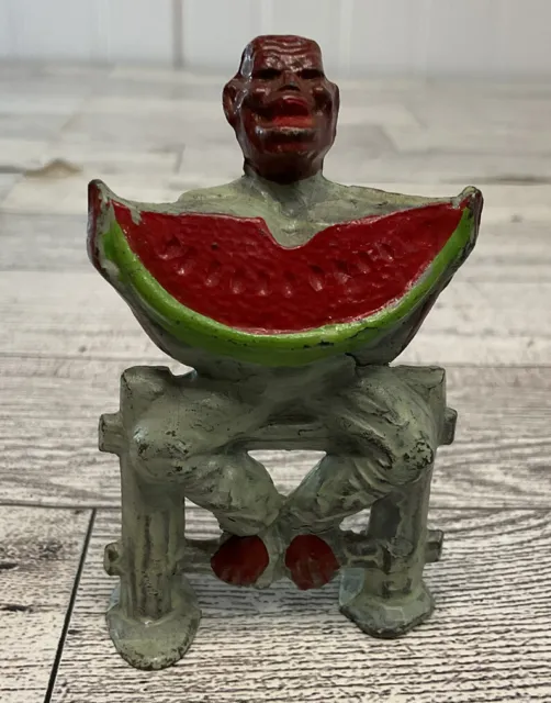 Antique Manoil Lead Blackman Watermelon Figure Made In USA Happy Farm Series