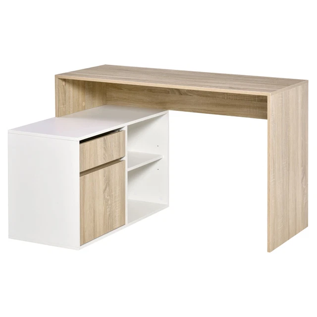 LSHAPED CORNER Computer Desk Study Table with Storage Shelf