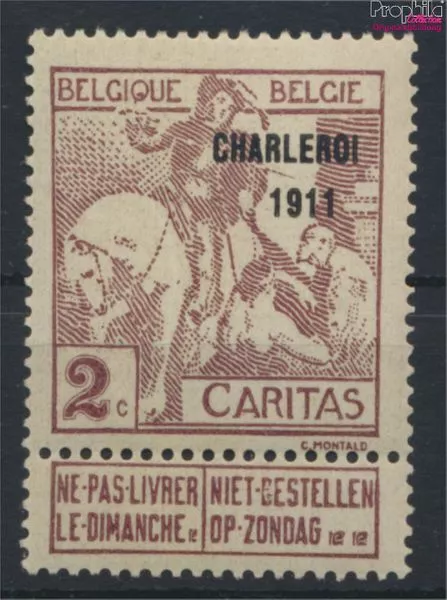 Belgique 82III avec charnière 1911 la tuberculose (9933286