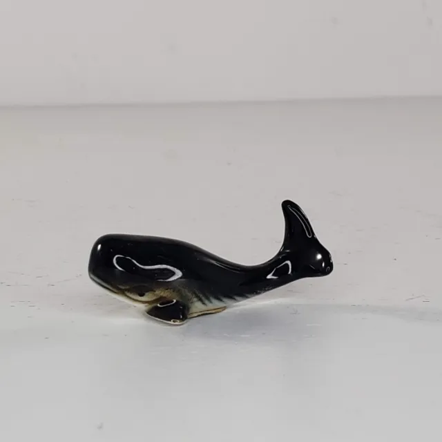 Bug House Bone China Japan Whale Miniature Figurine Tiny