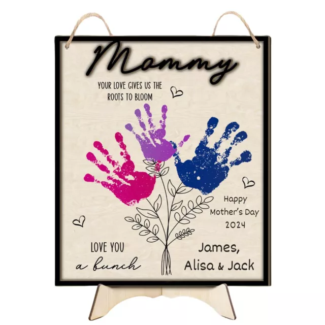 Mother's Day Handprint Art Craft Mother's Day Birthday Grandparents Gift from...