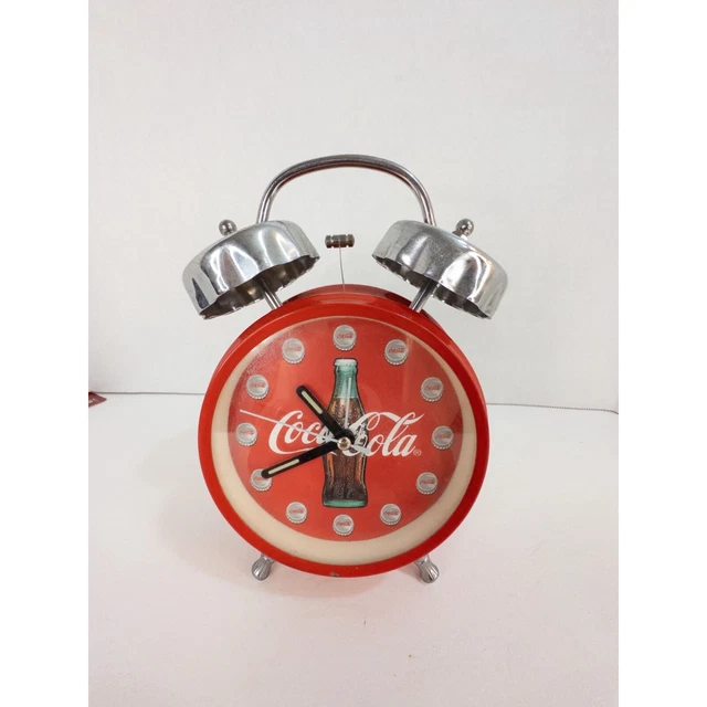 Vintage 1996 Coca Cola Alarm Clock Twin Bell