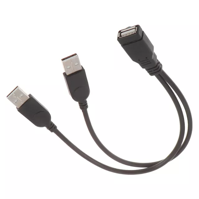 USB 2.0 Female to USB 2 Male Cable USB Double Splitter Power Extension Cabl_WR