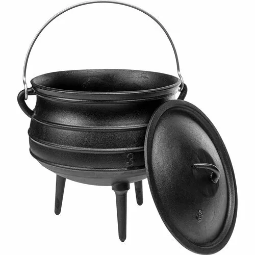 Outdoor Camping Pot 7L Cookware Cooking - Cast Iron - 'Safari' 330510 - P&P UK