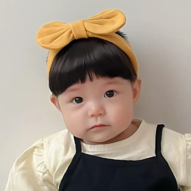 Baby Headwear Baby Bowknot Headband Wig Princess Wig Headband Toddler Neat Bang