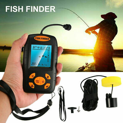 2.3''Portable Fish Finder Echo Sonar Alarm Sensor Transducer Fishfinder US Stock
