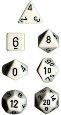 Chessex Opaque Dark Grey Black Polyhedral 7-Die Set Chessex Dice Dadi 