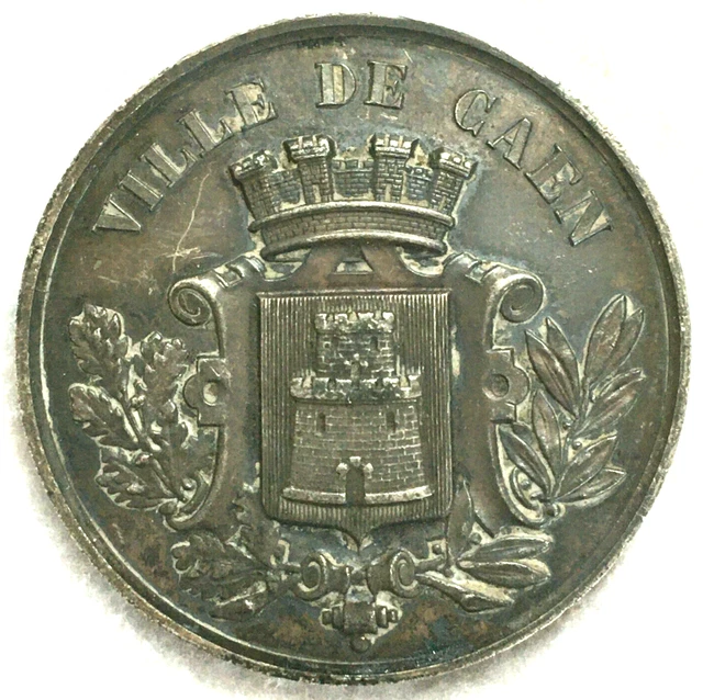Médaille En Argent 62g, 1889, Sport Ville De Paris Par Vernon | Médaille Française Collection