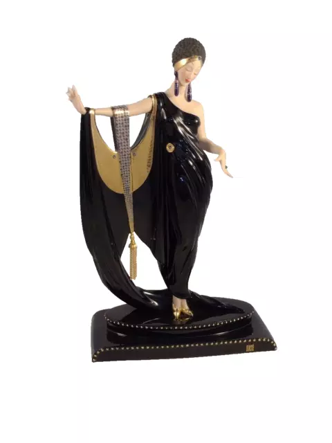 House of Erte  Limited Edition, Hand Painted Porcelain 'Glamour' Art Deco Lady