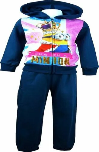 Kids Boys/Girls MINIONS Tracksuit Hooded Tops Pants Trousers Outfits Set,4,6,8YR