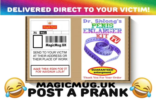 Penis Prank - XXX - Postal Gag Gift - Novelty Funny Joke - Adult Humor - For Him