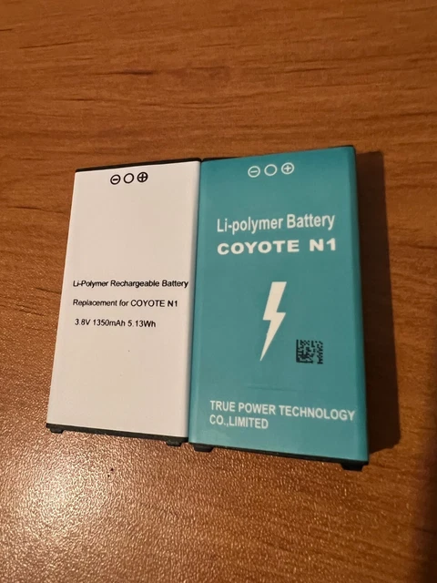 Batterie Neuve Pour Coyote Mini N1 - Li-Polymer 3,8V 1350mAh 5,13W - Blanche