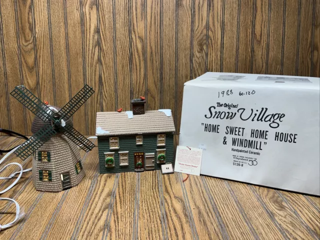 Dept 56 Snow Village “Home Sweet Home" House & Windmill  #51268  - Read