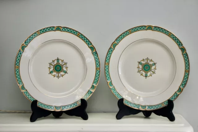 An Uncommon Pair of Mid Century Minton Plates, John Wadsworth, No. 5322