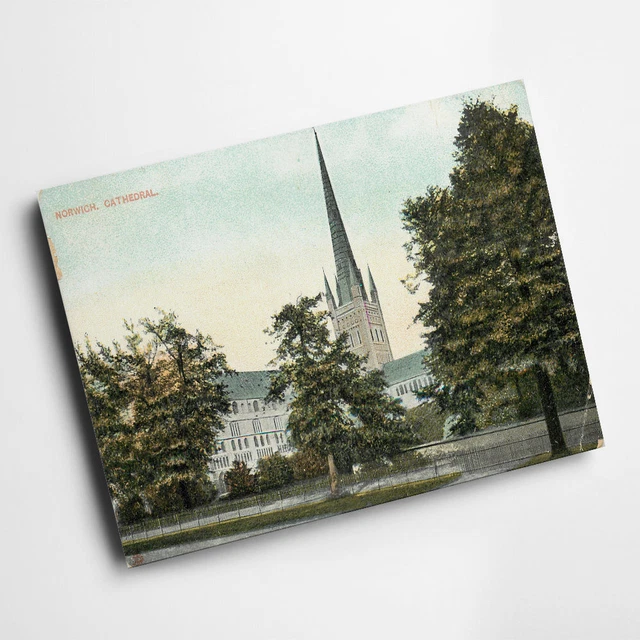 A3 PRINT - Vintage Norfolk - Norwich. Cathedral (4)