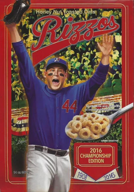 RizzOs Cereal - Anthony Rizzo 2016 Chicago Cubs World Series Champions Edition