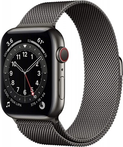 Apple Watch Series 6 [GPS + Cellular, inkl. Milanaise-Armband graphit] 44mm Ed G