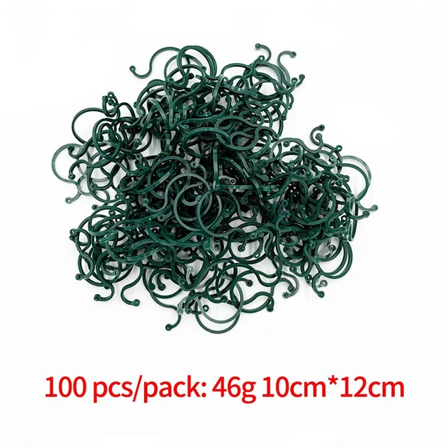 100pcs Pflanzenclips Pflanzenklammern Pflanzenringe Clips Rankhilfe Stabklammer