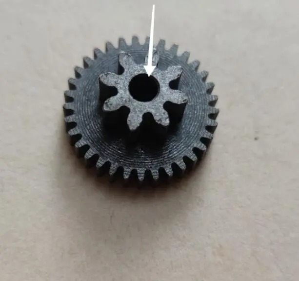 1PC Metal Twin Wheel Hole Diameter 4mm 8 Teeth 1.3 Mold +33 Teeth 0.7 Mold