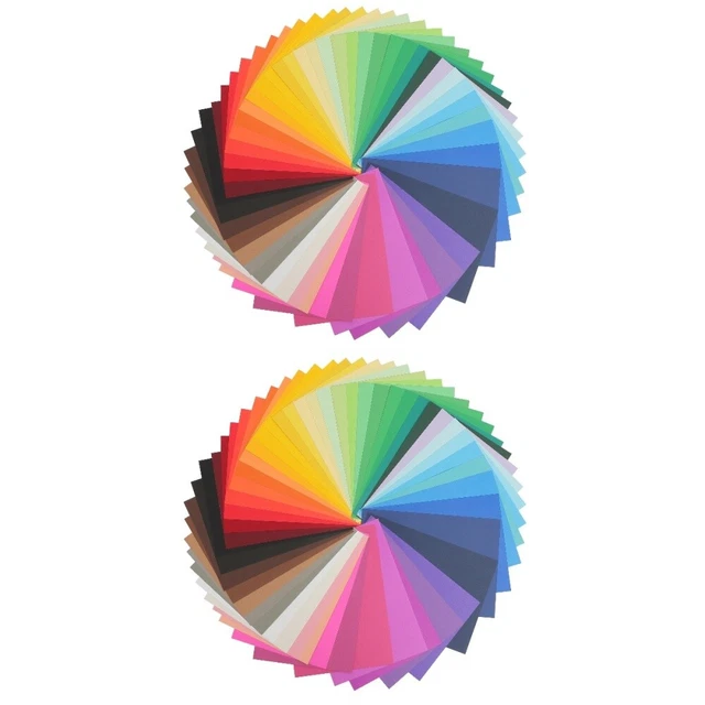 100 Sheets Papiers Colorés Carton De Couleur Trucs D'enfant Papier