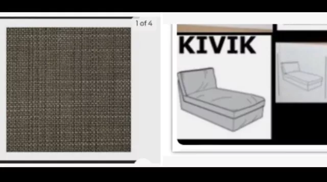 IKEA Kivik Isunda Brown Chaise Lounge,Reduced w/Mates,Tweed New COVER “Longue”