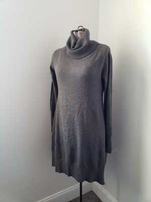 New Patrizia Luca Milano XS Taupe/Gray Turtleneck long sleeves Sweater Dress NWT