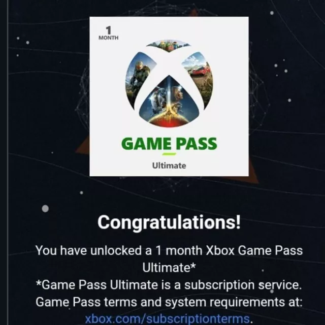 Xbox Game Pass Ultimate 1 month Code