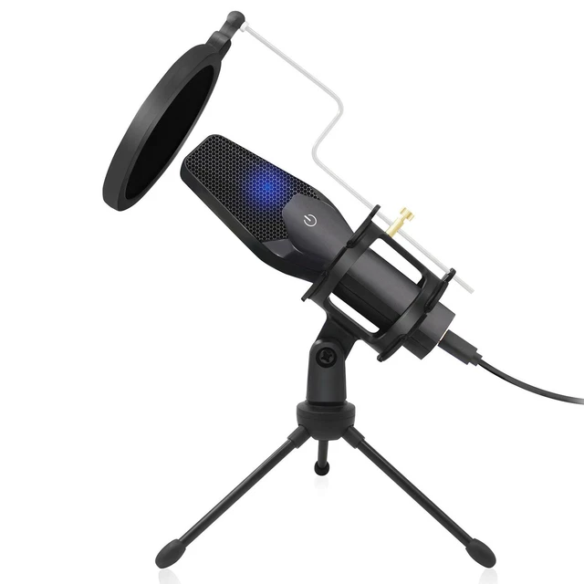 Gaming Condenser Mic Kit Desktop Computer PC Mic Streaming Podcast for Recording
