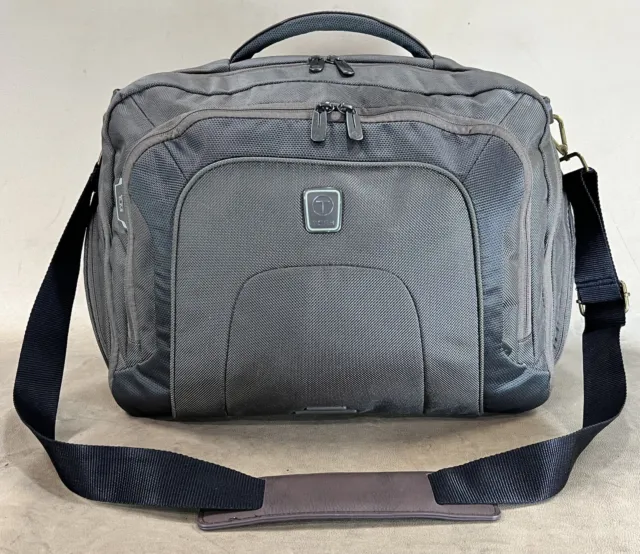 Preowned Tumi Tech 15” Carry On Travel Multi Pocket Messenger Bag 6754MCH Mocha