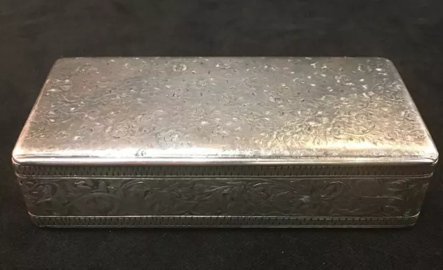 French Sterling Silver Trinket “Bijouterie” Box 19th Cent 2nd Standard 143 Grams