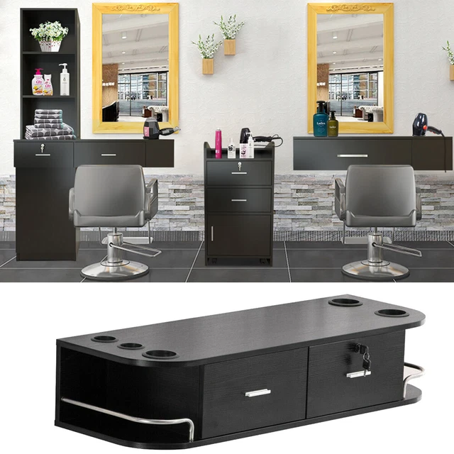 Barber Beauty Trolley/Wall Mounted Cabinet Styling Station Hair Salon Equipment