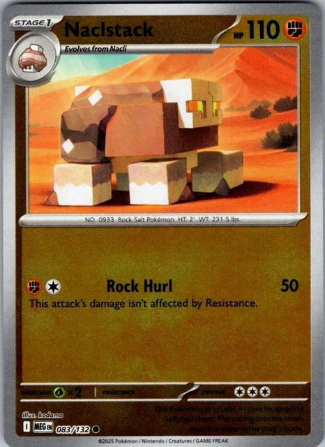 POKEMON | ME01: Mega Evolution | Naclstack | 083/132 | NM Reverse Holo ...