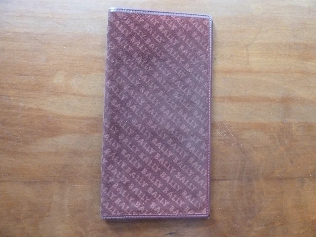 Vintage Bally logo leather suede wallet made in italy