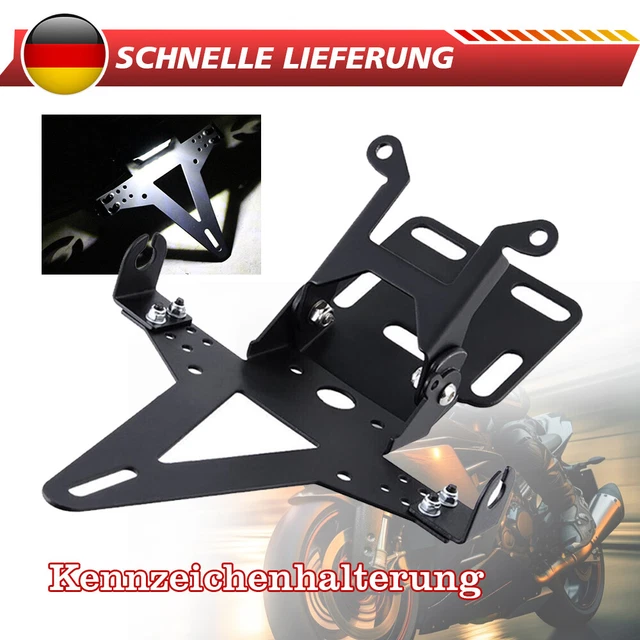 ANCLLO Motorrad Kennzeichenhalter - Universal Halterung Seitlich 1,9cm