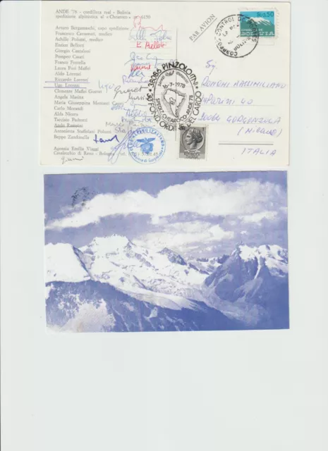 Filatelia: Cartolina Viaggiata Spedizione Alpinistica Ande 78 - Bolivia -