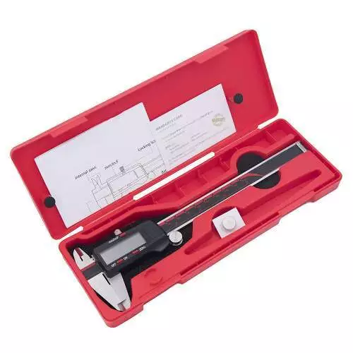 Digital Electronic Caliper Vernier Stainless Steel Micrometer 6-Inch Gauge LCD